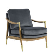 Performance Velvet Mid-Century Accent Armchair