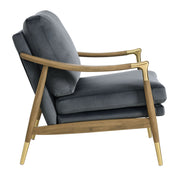 Performance Velvet Mid-Century Accent Armchair