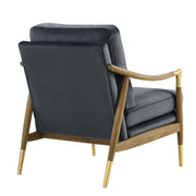 Performance Velvet Mid-Century Accent Armchair