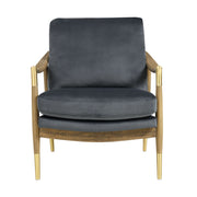 Performance Velvet Mid-Century Accent Armchair