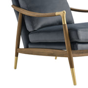 Performance Velvet Mid-Century Accent Armchair