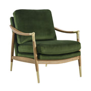 Performance Velvet Mid-Century Accent Armchair