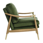 Performance Velvet Mid-Century Accent Armchair