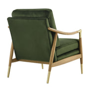 Performance Velvet Mid-Century Accent Armchair