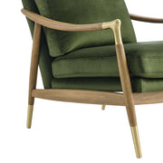 Performance Velvet Mid-Century Accent Armchair