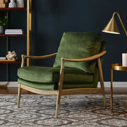 Performance Velvet Mid-Century Accent Armchair