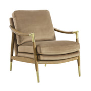 Performance Velvet Mid-Century Accent Armchair