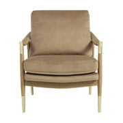 Performance Velvet Mid-Century Accent Armchair