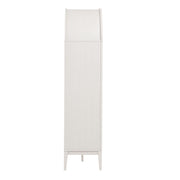 Arched Wood-Grain Bar Cabinet