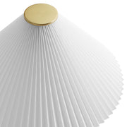 Solid Wood Base Pleated Fabric Table Lamp