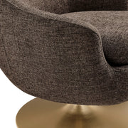 Melange Chenille Barrel Swivel Accent Chair