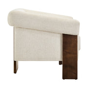 Linen Blend Tripod Accent Chair