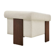 Linen Blend Tripod Accent Chair