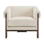 Linen Blend Tripod Accent Chair