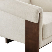 Linen Blend Tripod Accent Chair