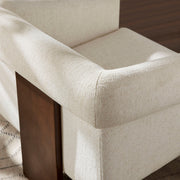 Linen Blend Tripod Accent Chair