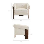 Linen Blend Tripod Accent Chair
