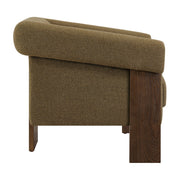 Linen Blend Tripod Accent Chair