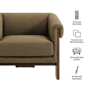 Linen Blend Tripod Accent Chair