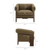 Linen Blend Tripod Accent Chair
