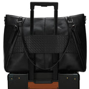 Vegan Leather Weekender Tote Bag, 33L