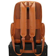 Vegan Leather Backpack Weekender Set