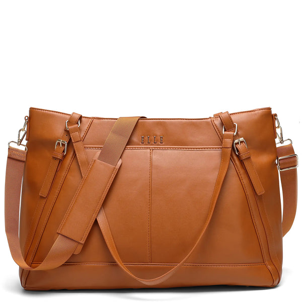 Vegan Leather Weekender Tote Bag, 33L