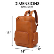Vegan Leather Backpack Weekender Set
