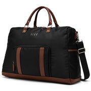 Vegan Leather-Trim Nylon Weekender Duffel