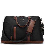 Vegan Leather-Trim Nylon Weekender Duffel