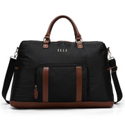 Vegan Leather-Trim Nylon Weekender Duffel