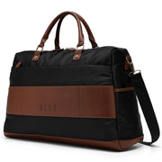 Vegan Leather-Trim Nylon Weekender Duffel