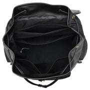 Nylon Foldover Drawstring Backpack