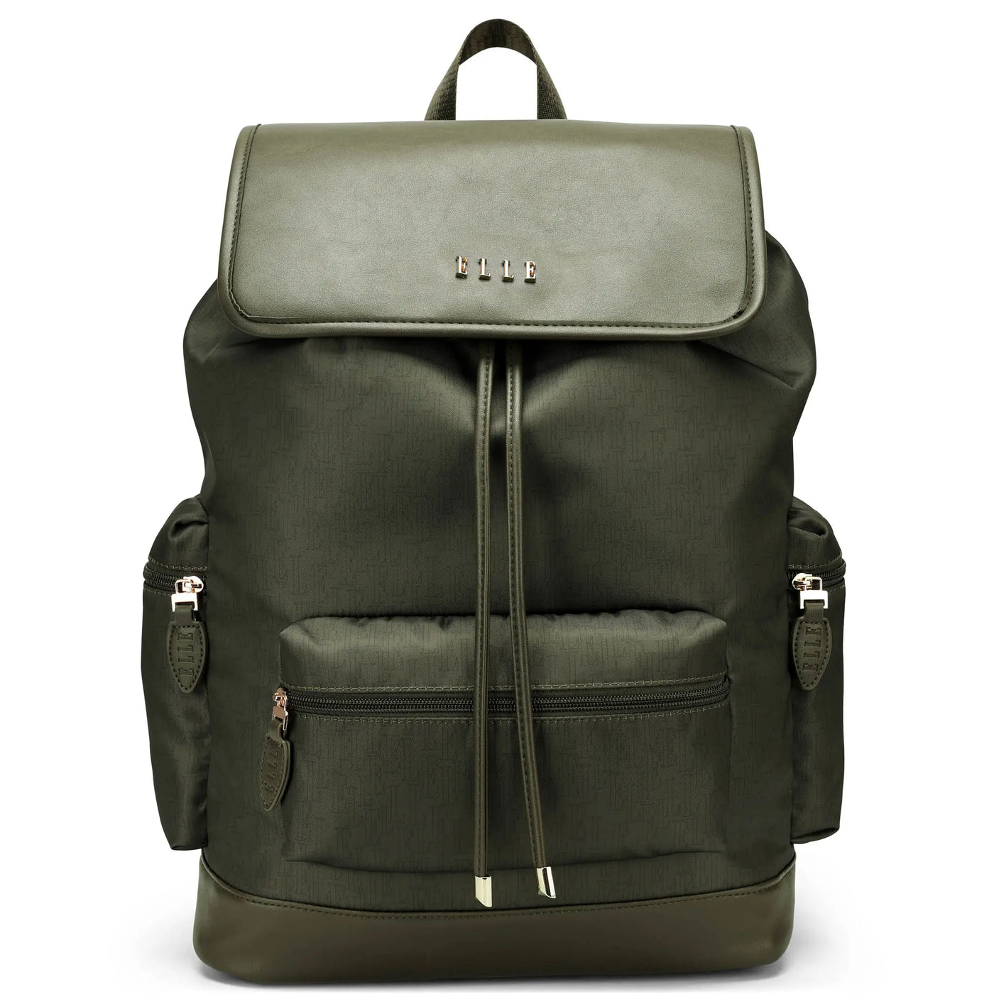 Nylon Foldover Drawstring Backpack