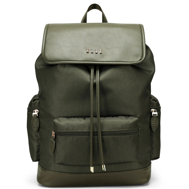 Nylon Foldover Drawstring Backpack