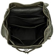 Nylon Foldover Drawstring Backpack