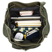 Nylon Foldover Drawstring Backpack