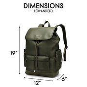 Nylon Foldover Drawstring Backpack