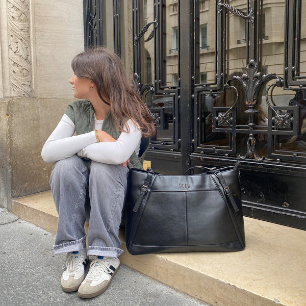Vegan Leather Backpack Weekender Set