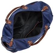 Vegan Leather-Trim Nylon Weekender Duffel