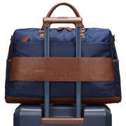 Vegan Leather-Trim Nylon Weekender Duffel