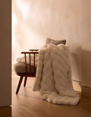 Bubble Textured Faux Fur Blanket