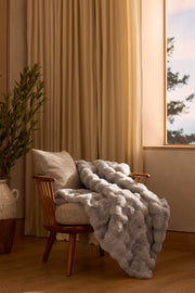 Bubble Textured Faux Fur Blanket