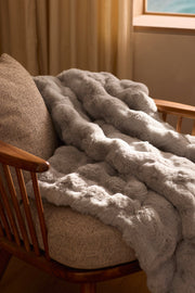 Bubble Textured Faux Fur Blanket
