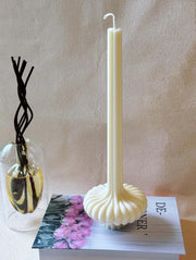 Ribbed Soy Wax Sculptural Taper Candle