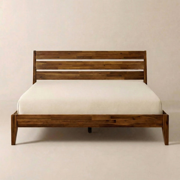 Acacia Wood Slat Bed Frame