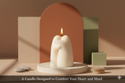 Sculptural Hugging Figure Soy Candle — scale reference and proportion detail