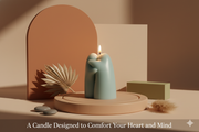 Sculptural Hugging Figure Soy Candle — back and side profile detail
