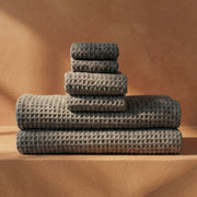 Waffle-Weave Cotton Bath Towel Set