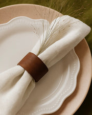 Rustic Wooden Napkin Rings – Set of 4